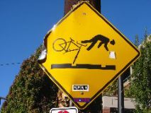 Bicycle sign in Portland OR