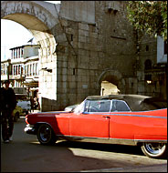 A 1959 Cadillac Eldorado in the Old City in Damascus.