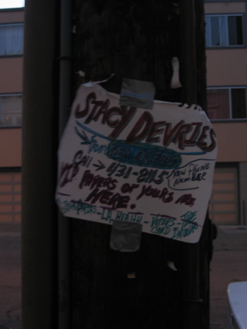 Advert. on a utility pole