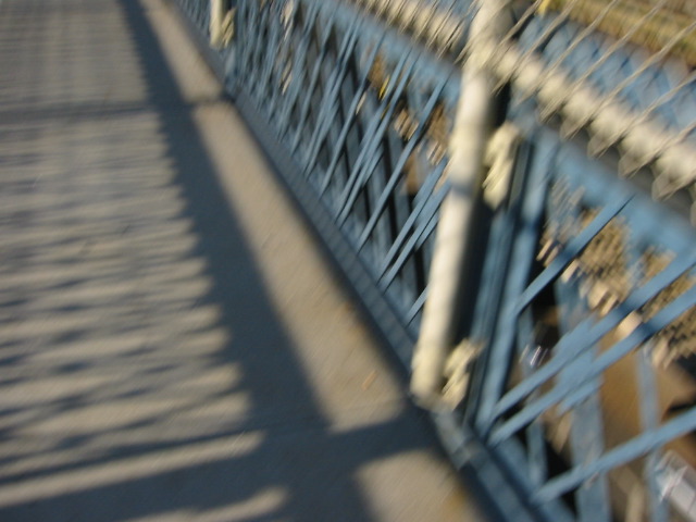 Pedestrian walkway on the Manhattan Bridge.