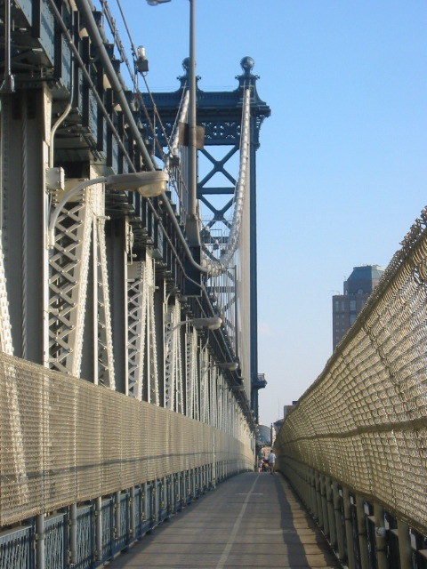 Manhattan Bridge pedestrian walkway.