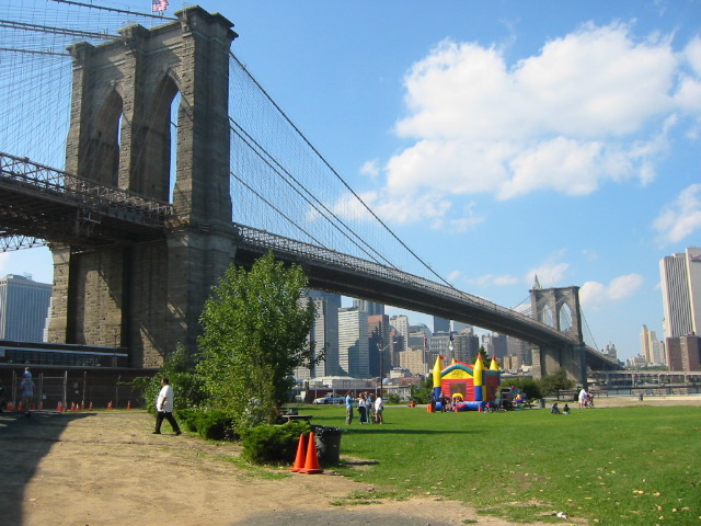 Brooklyn Bridge from the new park.