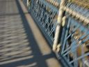 Pedestrian walkway on the Manhattan Bridge.