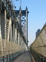 Manhattan Bridge pedestrian walkway.