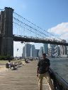 Salim, with Brooklyn Bridge in the background.