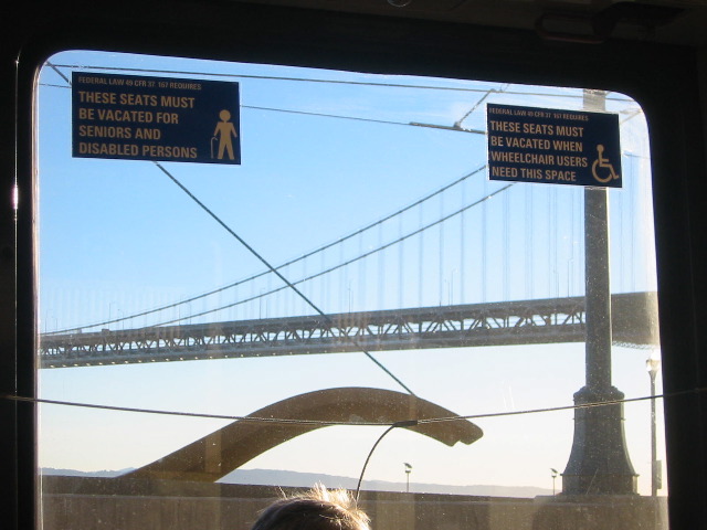 Bay Bridge, seen from the N-Judah. 