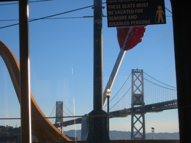 Bay Bridge, seen from the N-Judah. 